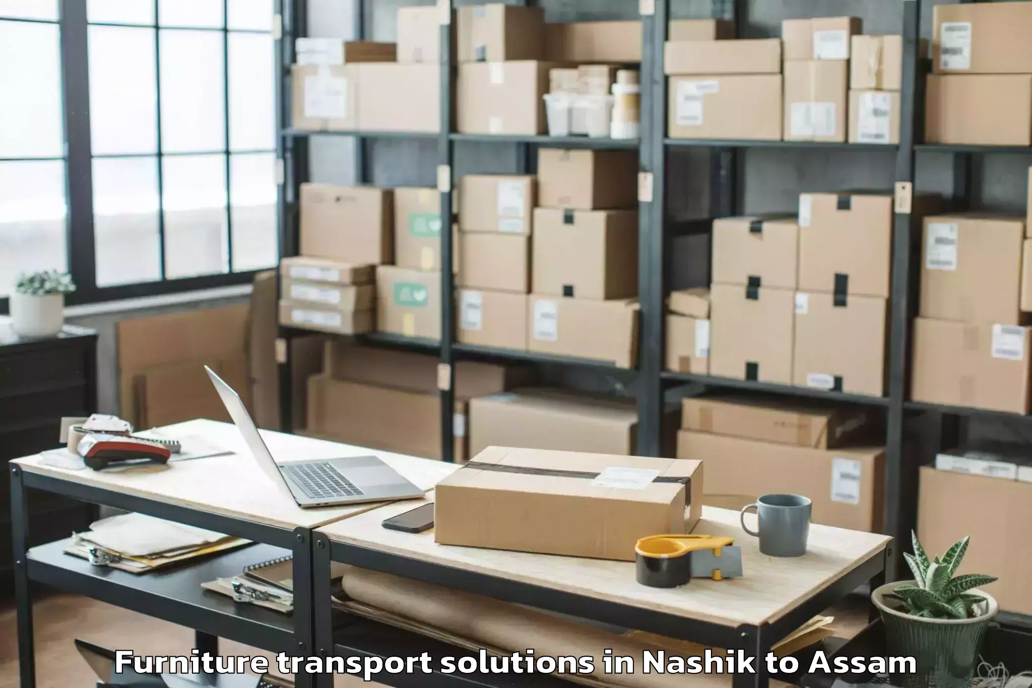 Book Nashik to Sualkuchi Furniture Transport Solutions Online